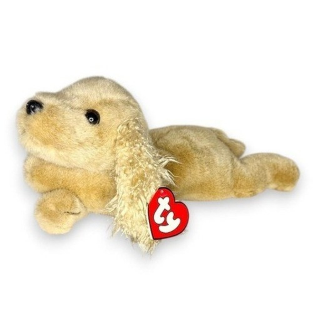 Charlie the Dog Ty Classic | Golden Spaniel Pup | Mint Heart Tag